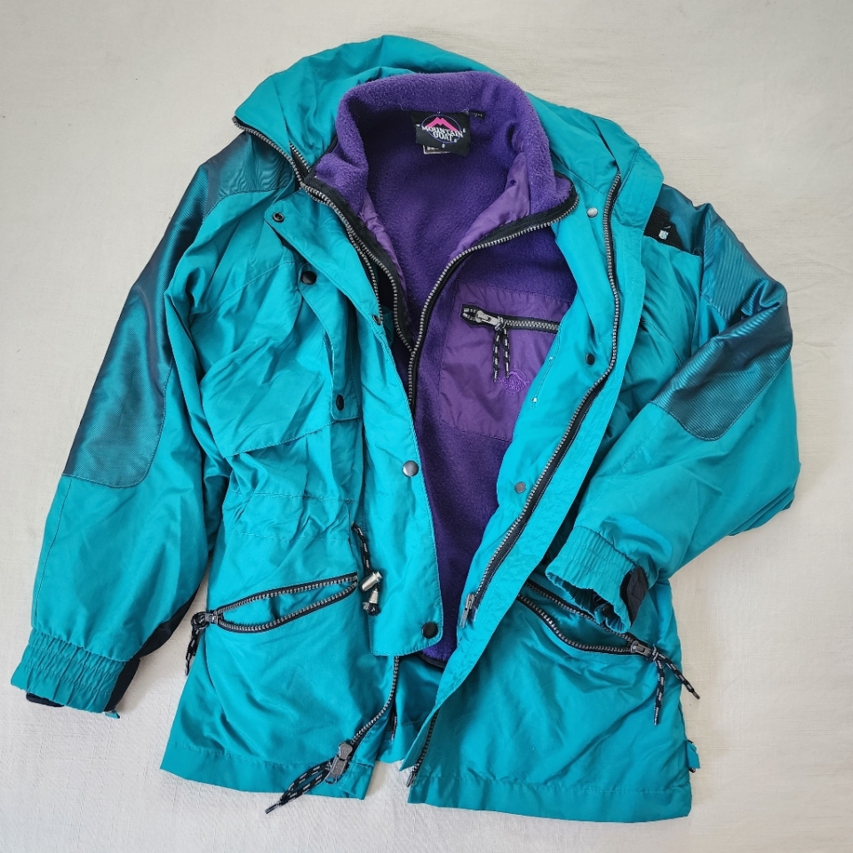 Vintage Mountain Goat Coat And Fleece Jacket Set Womens Small